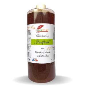 Shampoing Purifiant à la Menthe Poivrée et Ortie Bio 1L